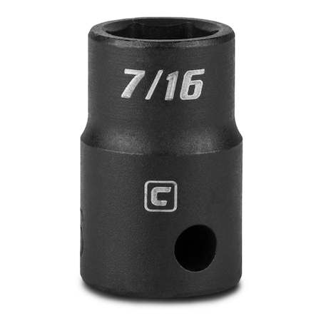Capri Tools 3/8 in Drive 7/16 in 6-Point SAE Shallow Impact Socket 5-3052